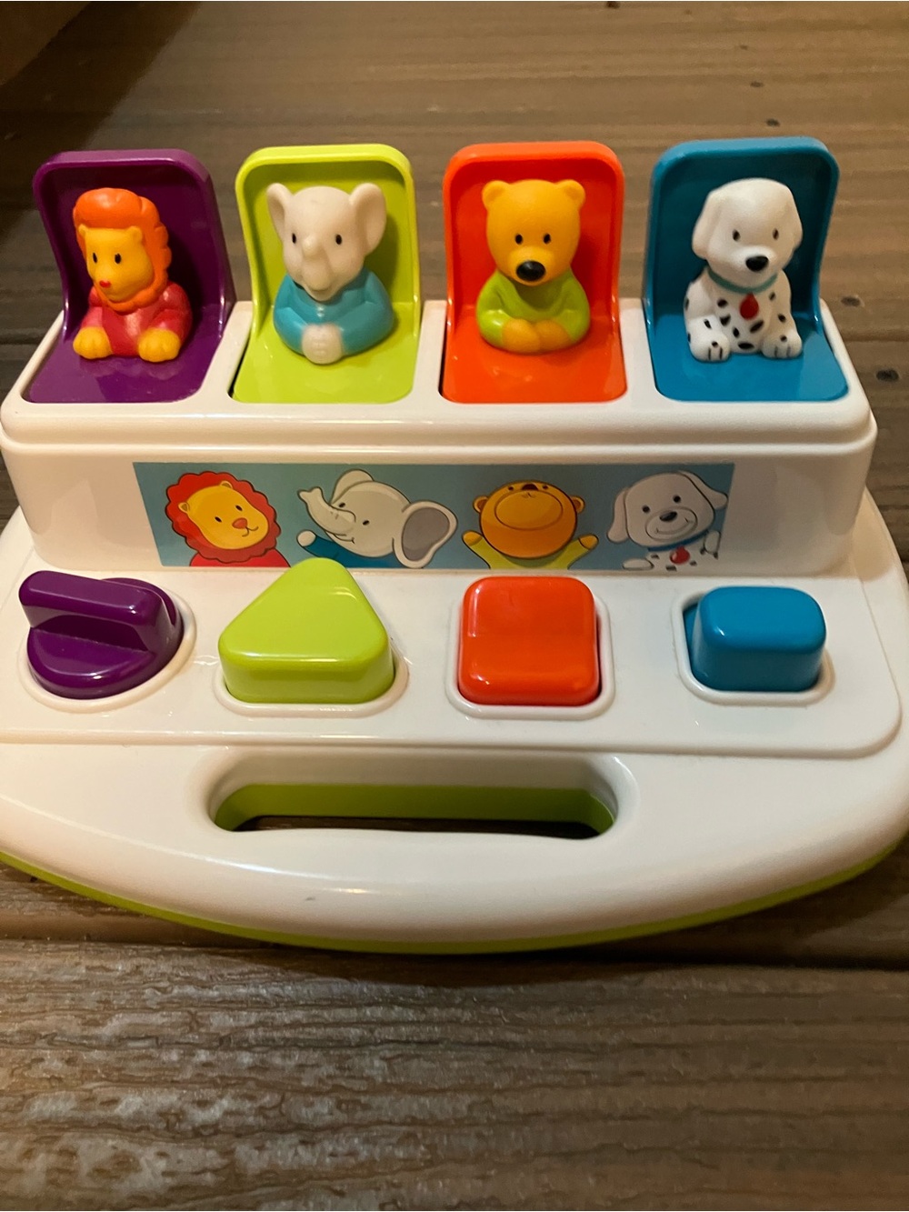 Animal Pop-Up Shape Sorter - White Multicolor Toddler Learning Toy